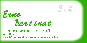 erno martinat business card